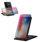 3 coils 10W foldable qi fast wireless charger stand for iphone/Samsung