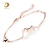 Marlary Fancy Wholesale Jewelry Chinese Character Charms Anklet Stainless Steel 18K Gold Anklet