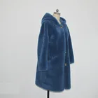 Cheap price fashionable real fur coat women's hooded coat