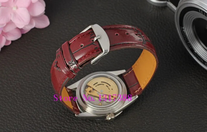 New Casual Fashion Watch WINNER Women Automatic Mechanical Watch Leather Strap Dress Watches For Ladies Best Gift Wristwatches