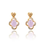 91611 Fashion women jewelry elegant style colorful Synthetic CZ prong set drop earrings for sale