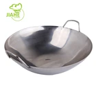 High Quality Chinese Cookware Manufuturing Stainless Steel Wok Pan