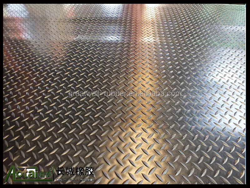 3mm-6mm diamond safety rubber flooring mat