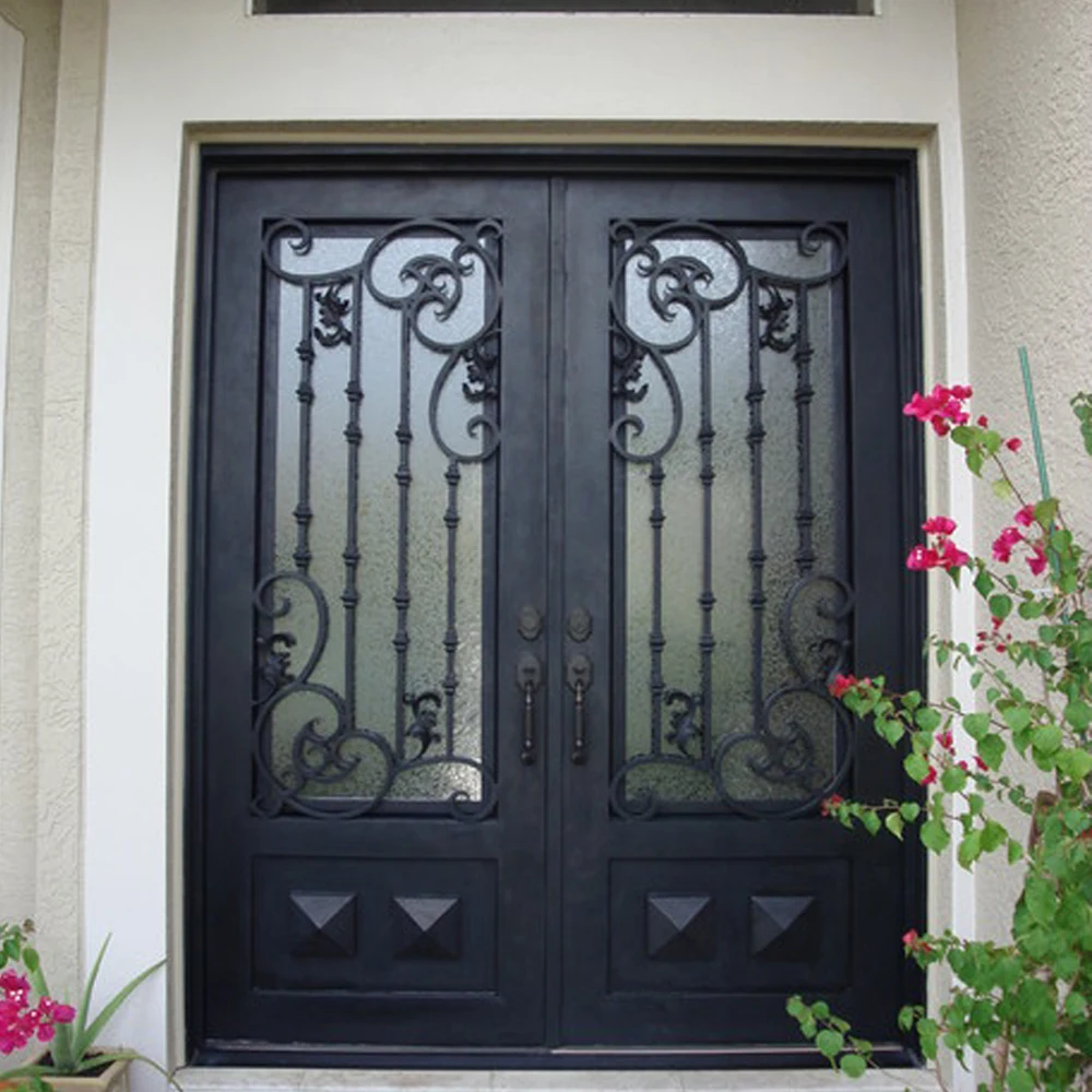 Direct Supply Interior Arch Top Double Wrought Iron Door With Lock Buy Wrought Iron Double Entry Doors Wrought Iron French Doors Wrought Iron Front