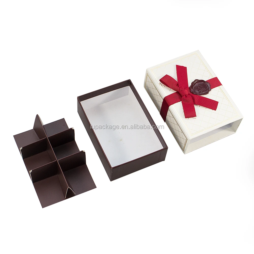 white empty drawer box chocolate praline packaging gift box with
