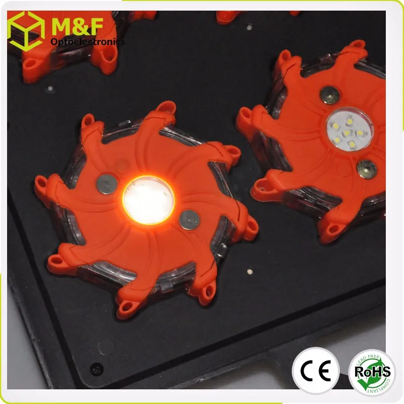 16 led magnet red road hand