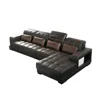 Lounge / L Shaped Sofa / Adjustable Headrest Corner Modern Leather Sofa Set C2013