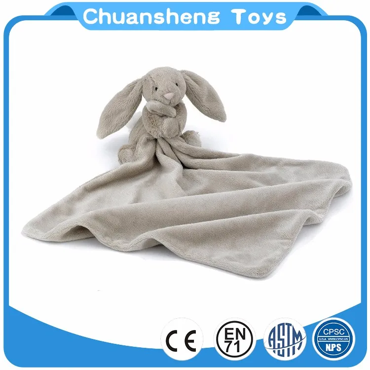 CHStoy rabbit shape custom animal head plush baby blanket