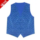 New Design Polyester Button Vest Mens Wedding Paisley Waistcoat for Men Design