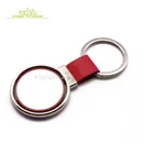 Factory Low Price High Quality keyring Leather Die Casting metal keychain For Collection