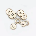 Custom round flat back invisible hidden coat gold sewing metal button snaps