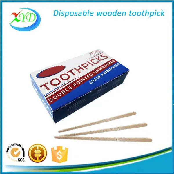 flat wooden toothpicks / china toothpick factory