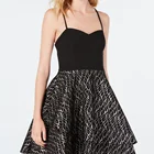Hot black backless glitter long sleeve luxury shiny dress
