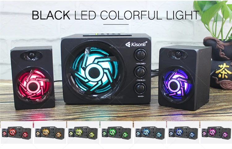 Kisonli High Quality Multimedia Digital USB PC Speaker System Bluetooths AC Powered 2.1 - ANKUX.COM