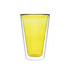 Graphic Customization Color Glass Reusable Tea Water Color Borosilicate Drinking Double Wall Glass Coffee Cup