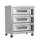 Big functional 3-layer 9-tray cake pizza bread use bakery gas oven