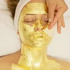 24K Gold Facial Mask golden skin care 4.33X4.33cm ,99.9% gold , Delicate and Glossy for skin