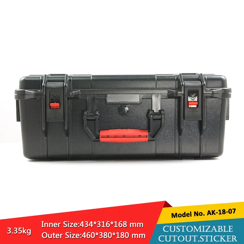 szomk waterproof ABS plastic equipment case with handle plastic intrument case with foam (4)