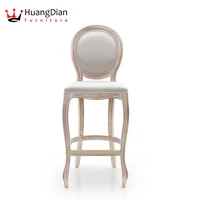 French style furniture round back wooden louis bar stool vintage bar chair