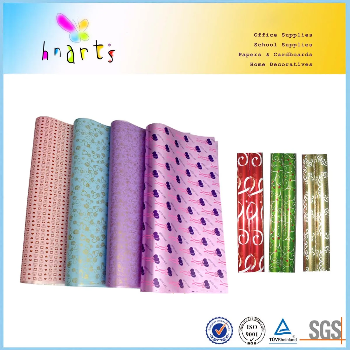 flat sheet gift wrapping paper 60gsm