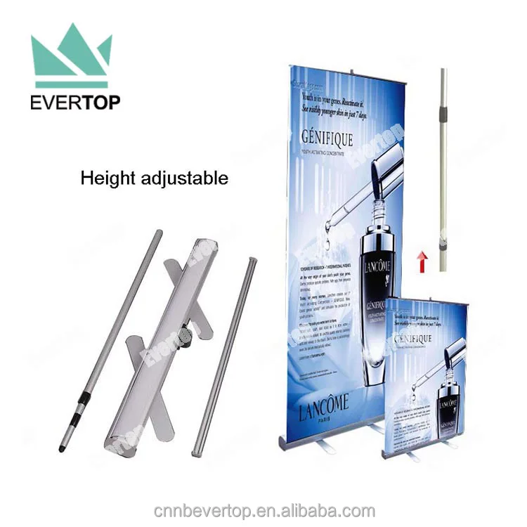 r-06b telescoping height adjustable roll up banner, pull up