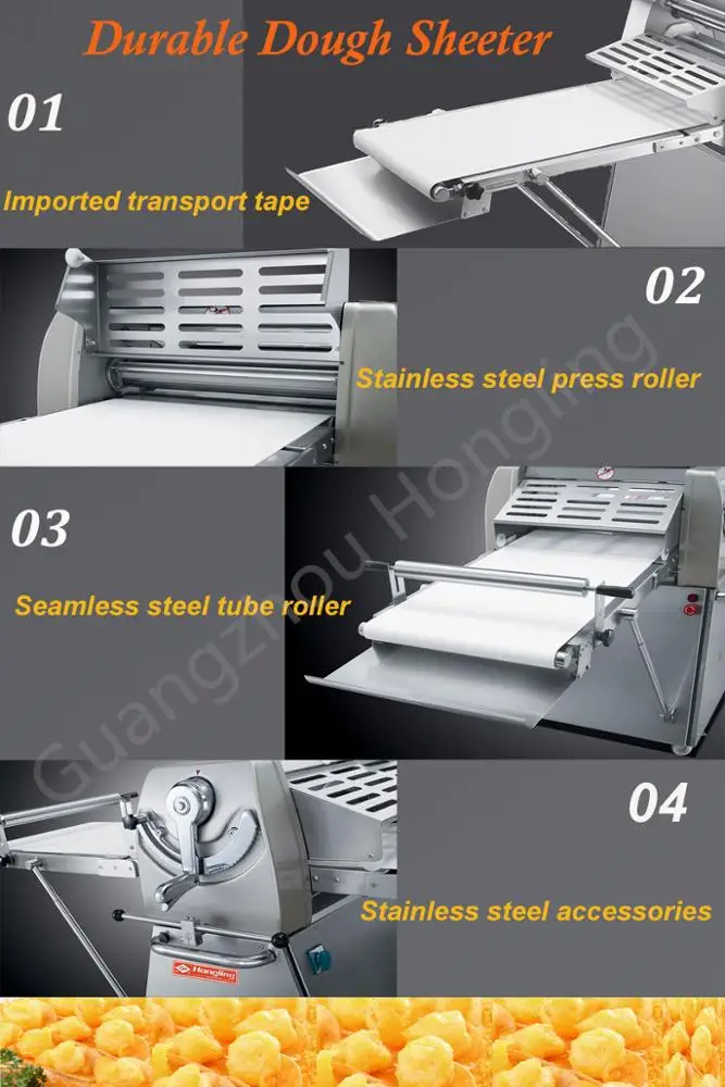 Manual dough sheeter - QS-520BT - Guangzhou Hongling Electric Heating  Equipment
