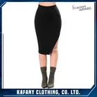 2017 China Wholesale Elegant Lady New Office Designs Fashion Side Slit Pencil Skirts