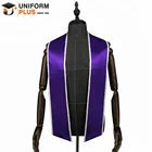 High quality wholesale white trim purple graduation stoles