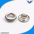 Metal stainless steel ring eyelet for hats / shoes / bags