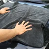 550GSM 90x70cm Auto Drying Towel Microfiber Car Cleaning Towel Super Absorbent Detailing Towel Grey