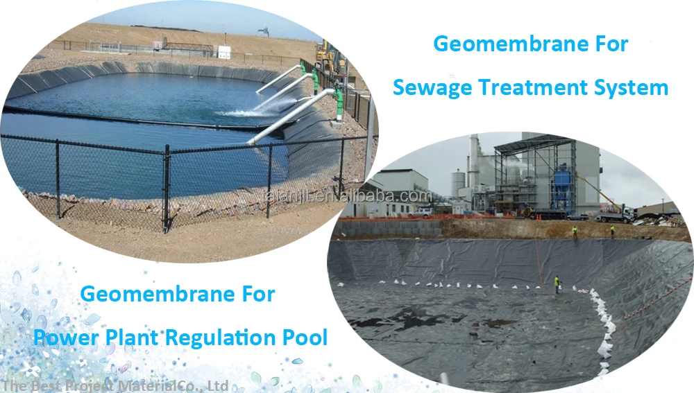 1MM Impermeable HDPE Geomembrane For Black Industrial Pond Liner, View