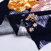 Custom Printed 95% Viscose 5% Spandex Stretch Print 2*2 Knit Rayon Rib Fabric