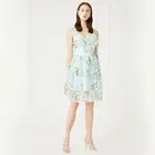 Summer Womens Casual Dress Petal Short Lace Ruffle Sexy Leaf Sling Dresses