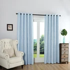 Thermal Insulated Grommet Curtains Blackout Panels Super Soft Weave Ready Made for Living Room, Bedroom