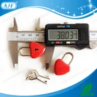 Very cute and fashionable metal jewelry box and wooden box heart mini diary book lock