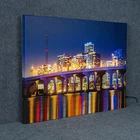 Shanghai Bridge Oriental Pearl Night View Modern Living Room Restaurant Decorative Painting city 3d unframed canvas art