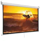 Projector Screen 1:1 HD Projection Manual Pull Down Portable Foldaway Movie Home Theater Projector Movies Screen