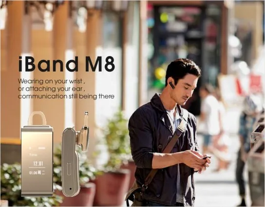 2016 Smart Bracelet Talk Band M8 Bluetooth Headset for Android Ios Smart Phone Watch