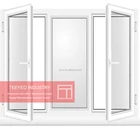 High Quality Tempered glass windows/Double UPVC windows/french casement window