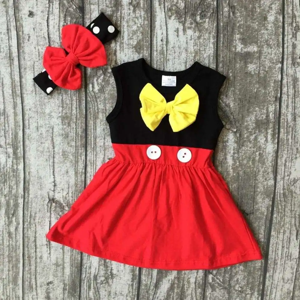 baby girls summer dress children cute party dress girls boutique sleeveless dress with headband