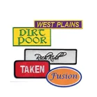Cheap Custom Letter Logo Adhesive Clothes Embroidered Patches for Caps