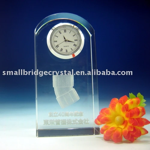 product custom wholesale crystal clock for souvenir gifts-21