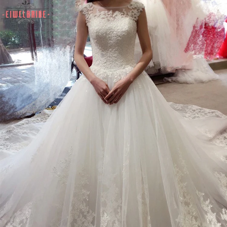 Simple White Country Style Wedding Dresses Long Train Buy