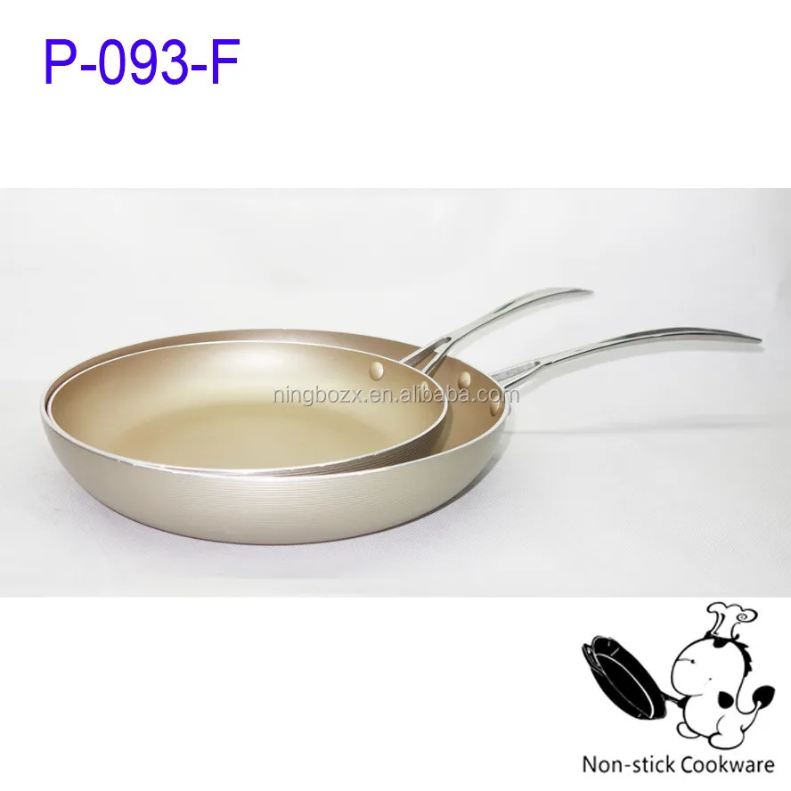 10 Pcs Pressed Gold Nonstick Cookware Set Ceramic Fry Pan Set Stainless