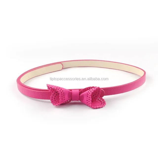hot sale christmas gifts kids bow pu leather belt