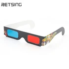 2019 Eco friendly Disposable Red Blue 3D Glasses Paper