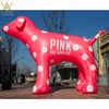 standing cartoon animal huge pink inflatable dog with point coloful giant Spotted dog
