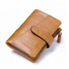 Hot High Capacity Genuine Cowhide Leather Trifold Wallet for Men