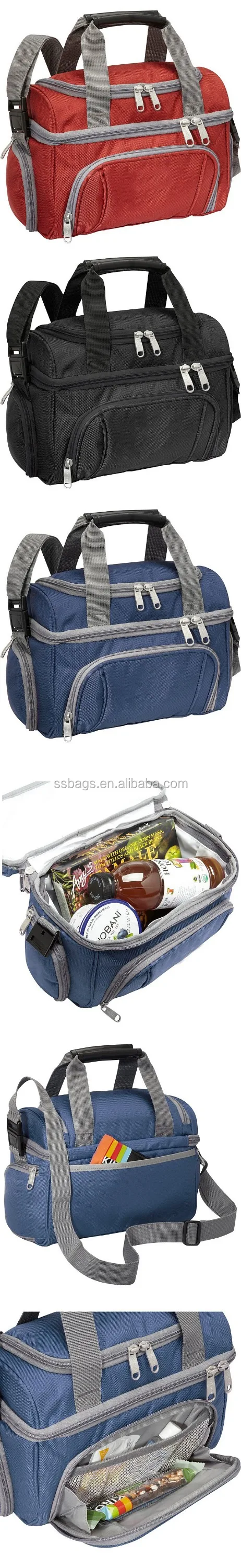 2 compartment Insulated Lunch Cooler Bag