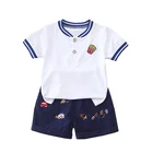 Summer short sleeve Two Pieces T-shirt pant Child suit outfits baby boys clothes set
